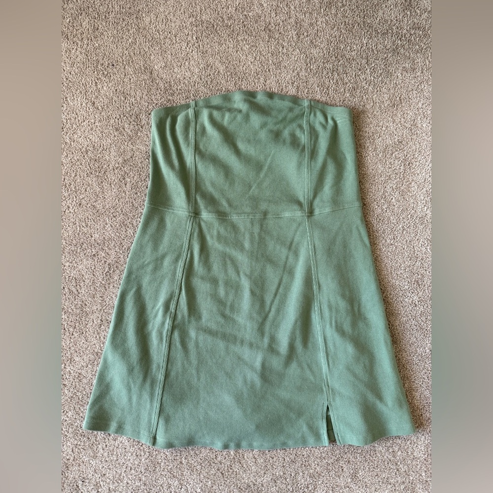 American Eagle Outfitters Strapless Green Dress